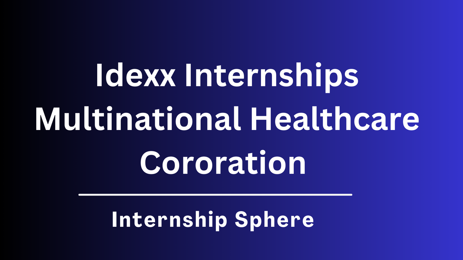 Idexx Internships