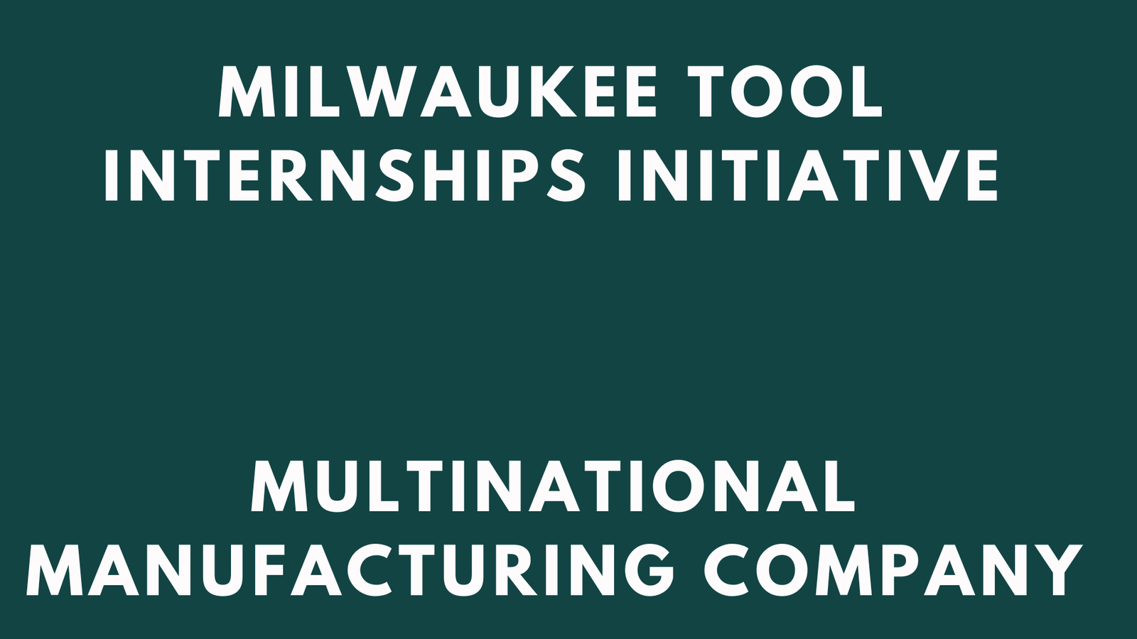 Milwaukee Tool Internships