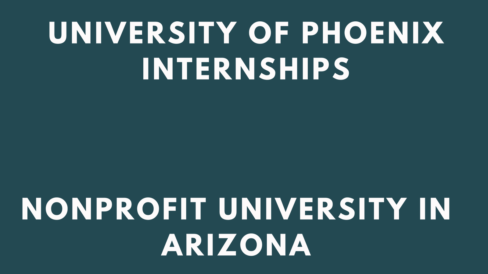University Of Phoenix Internships