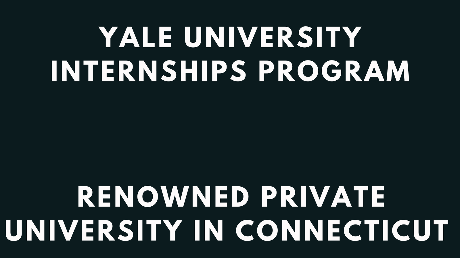 Yale University Internships