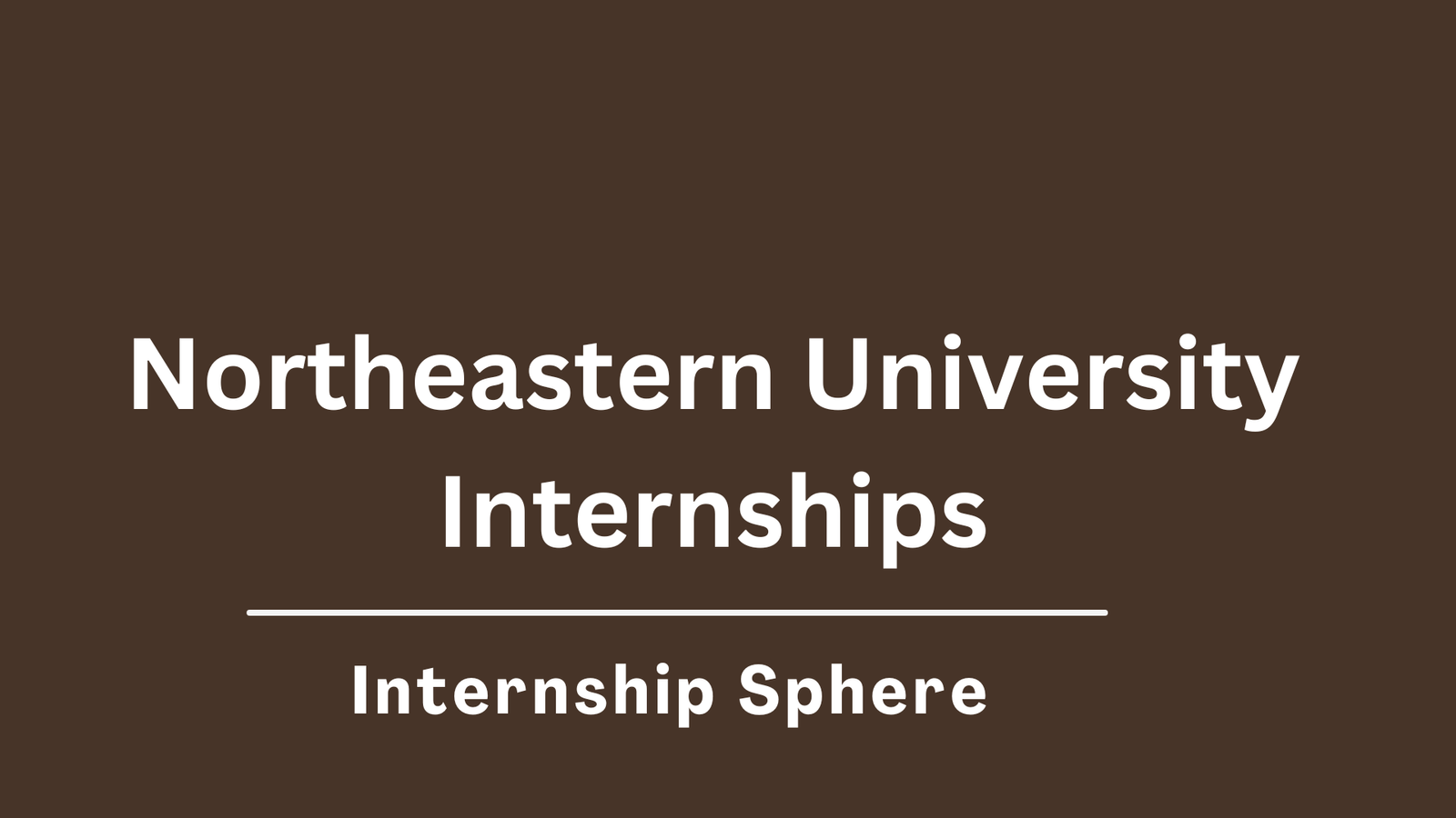 northeastern university internships
