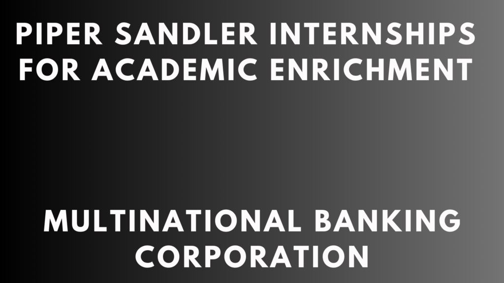 Piper Sandler Internships